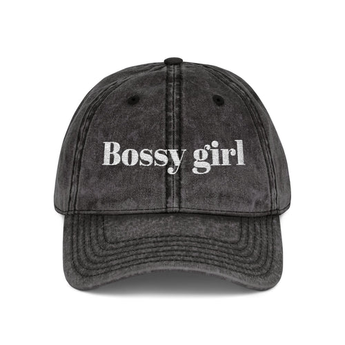 Bossy girl Cap | Vintage embroidered baseball hat