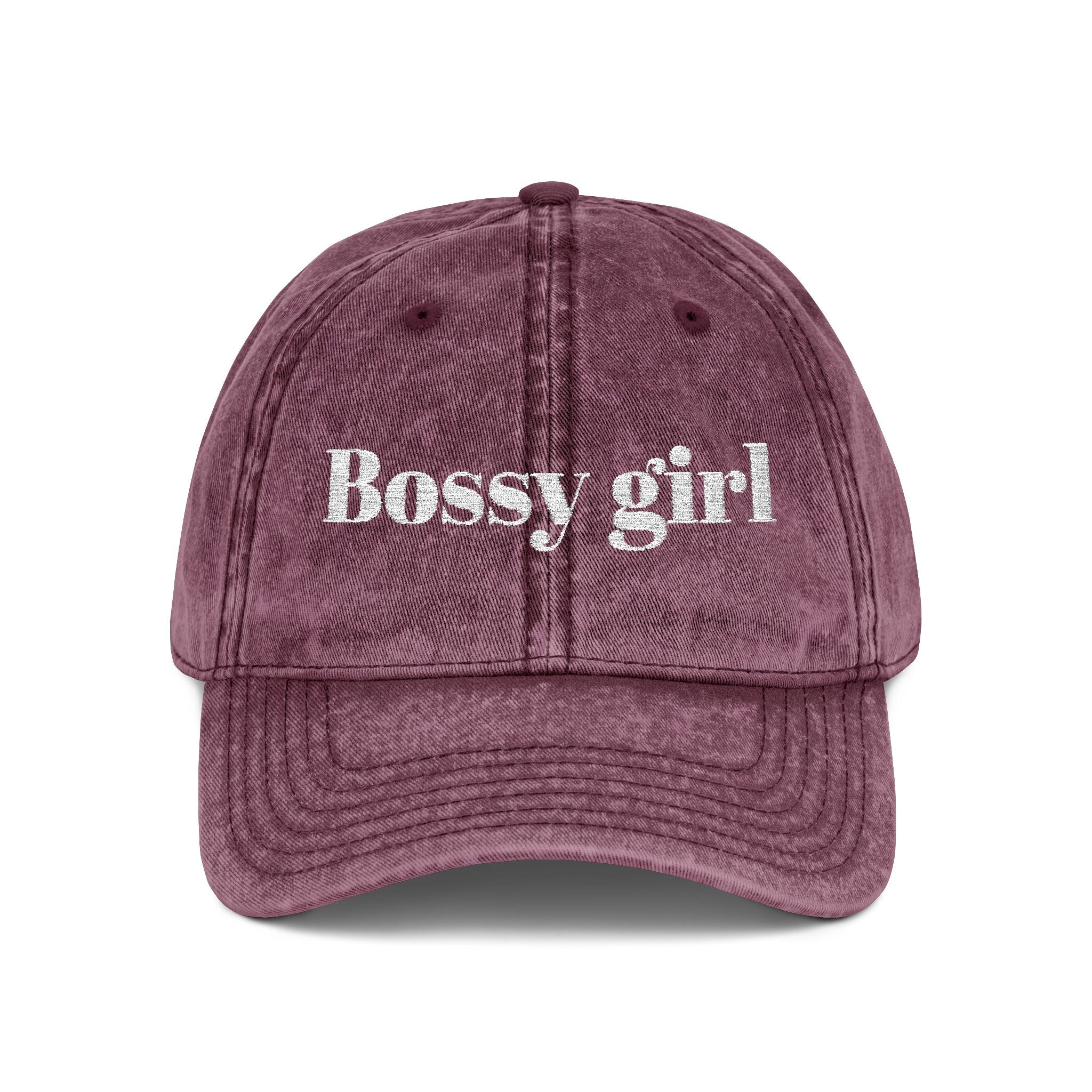 Bossy girl Cap | Vintage embroidered baseball hat