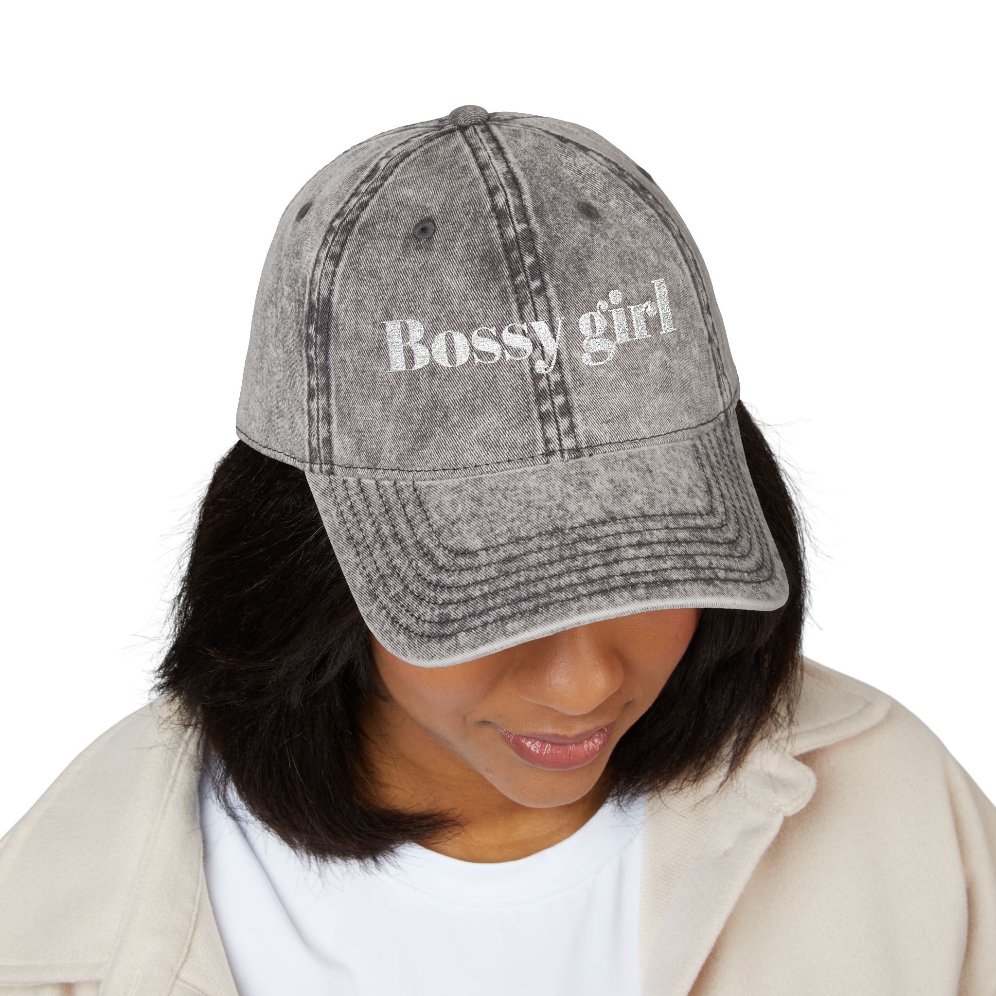 Bossy girl Cap | Vintage embroidered baseball hat