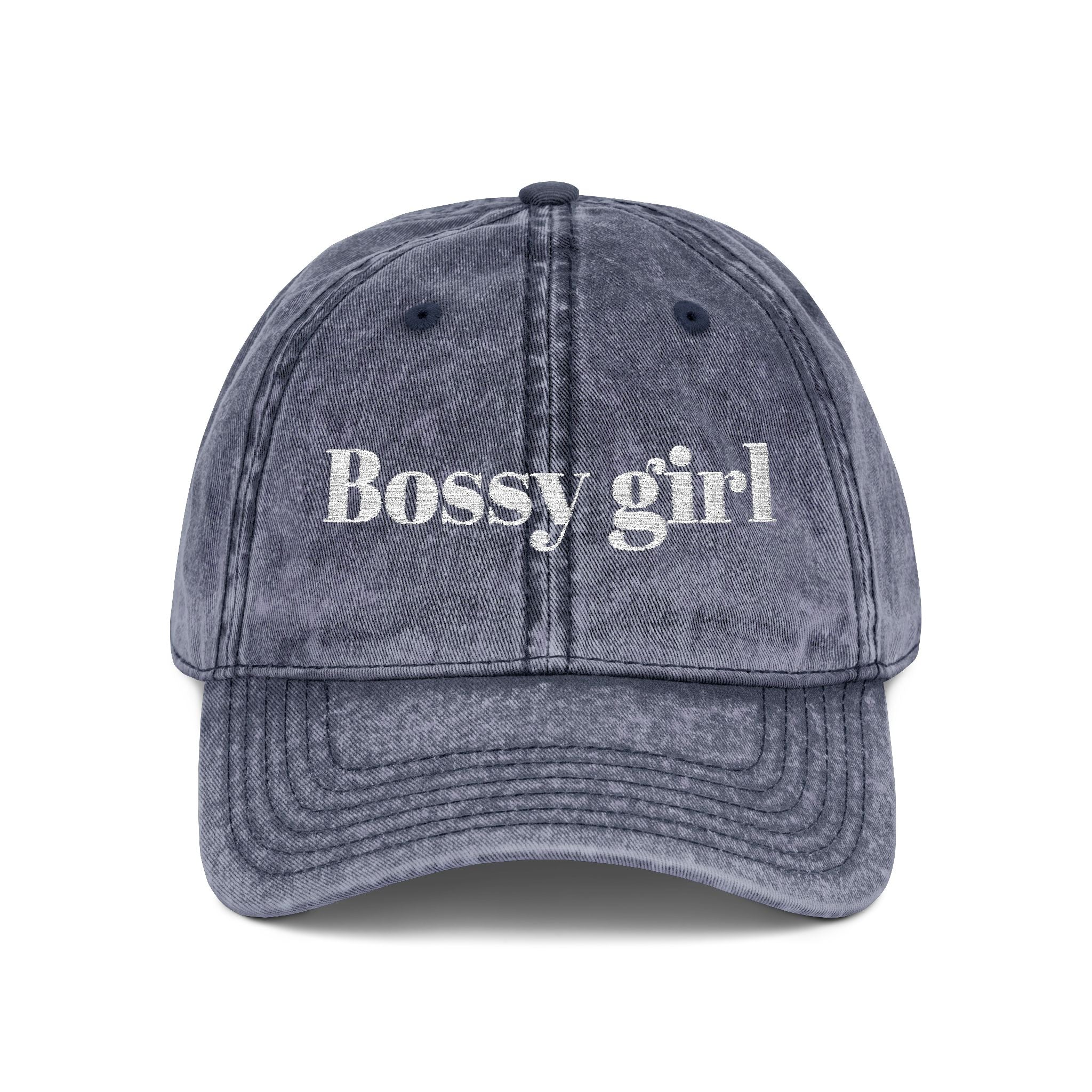 Bossy girl Cap | Vintage embroidered baseball hat