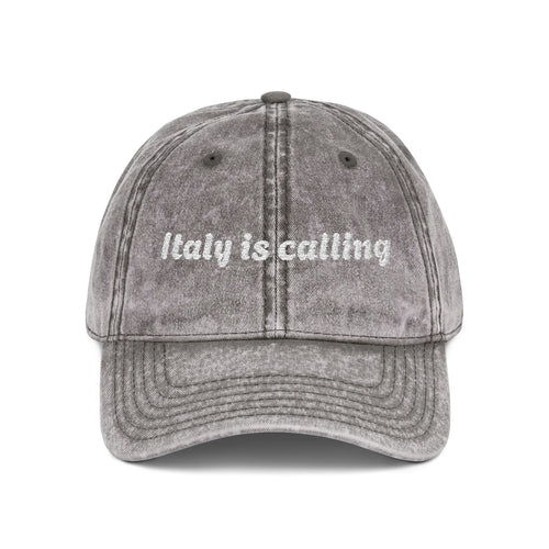 Italy Is Calling Vintage Embroidered Cap